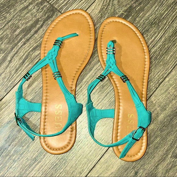 Guess Teal Sandals - Picture 1 of 1